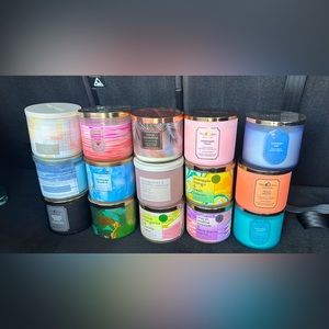 Bath and body works 3 wick candles